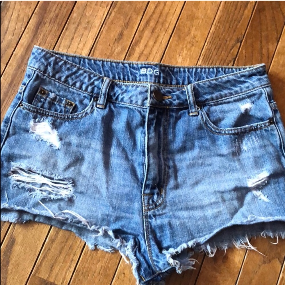 BDG cheeky high rise jean shorts